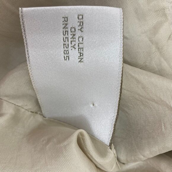 Vintage Express Linen Blazer XS Mixed Texture Beige Shoulder Pads USA 🌾✨ - Picture 16 of 16